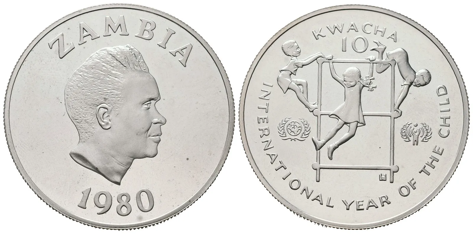 Zambie, 10 Kwacha 1980 - Mezinárodní rok dítěte