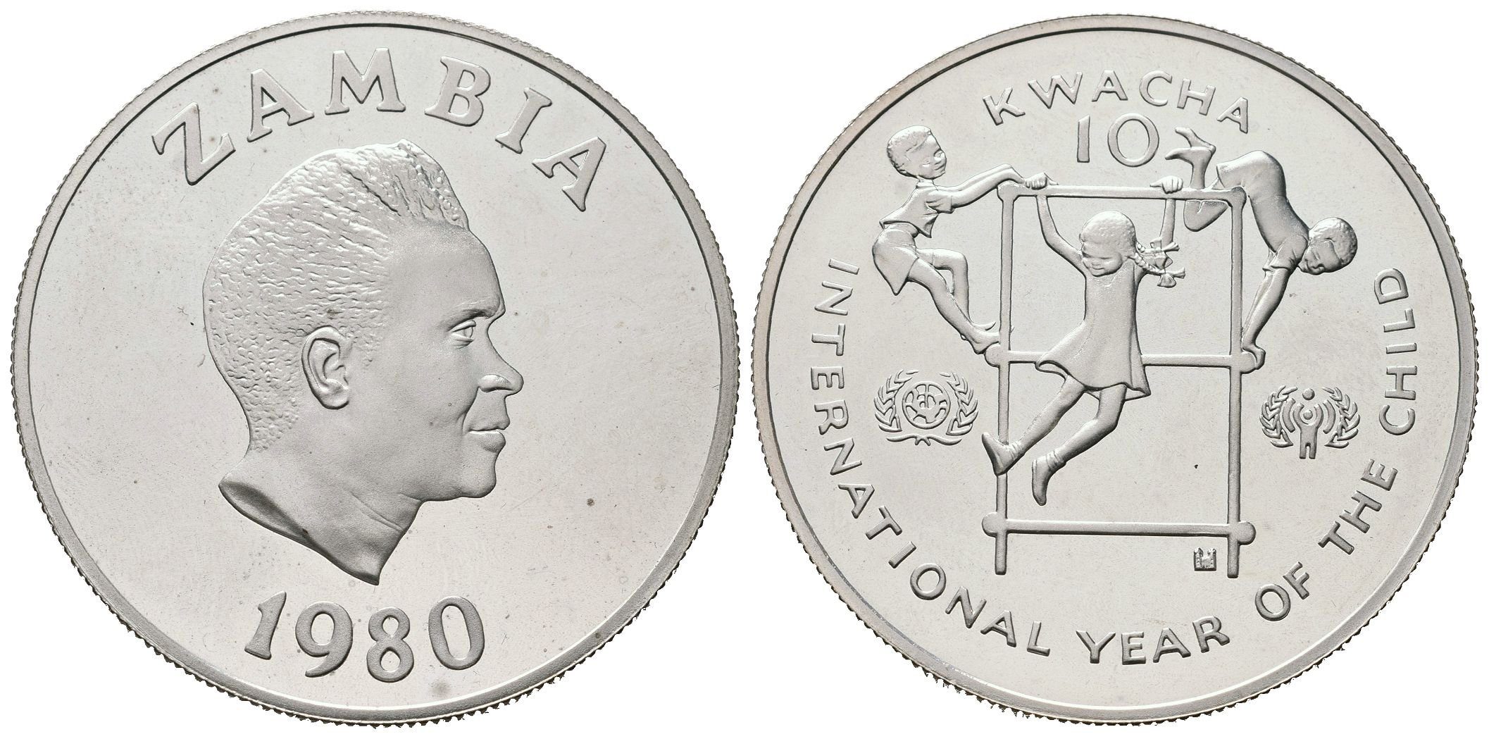 Zambie, 10 Kwacha 1980 - Mezinárodní rok dítěte