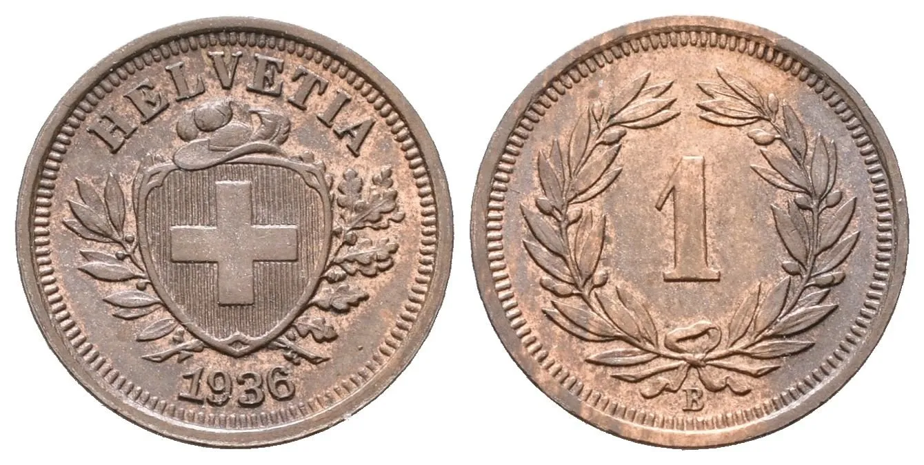 Švýcarsko, Rappen 1936