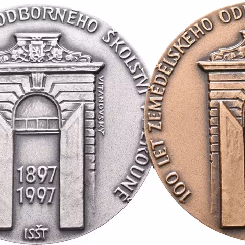 AR + AE Medaile 1997 - 100 Let zemědělského odbroného školství.