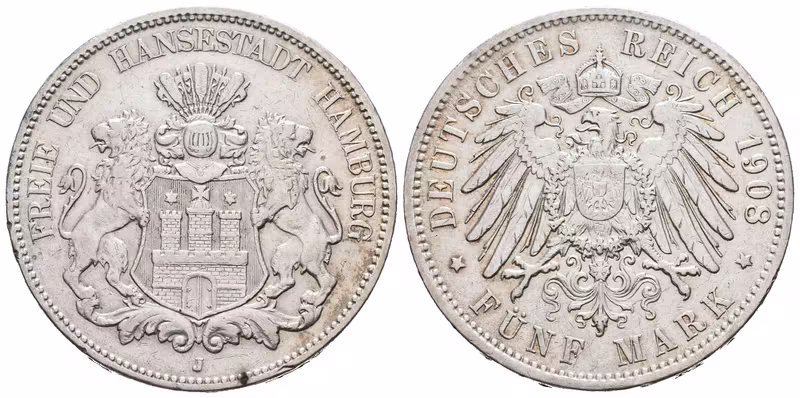 Hamburg, 5 Marka 1908
