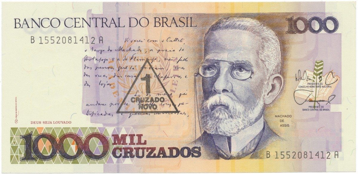 Brazílie, 1 Cruzado Novo (1989), P.216b
