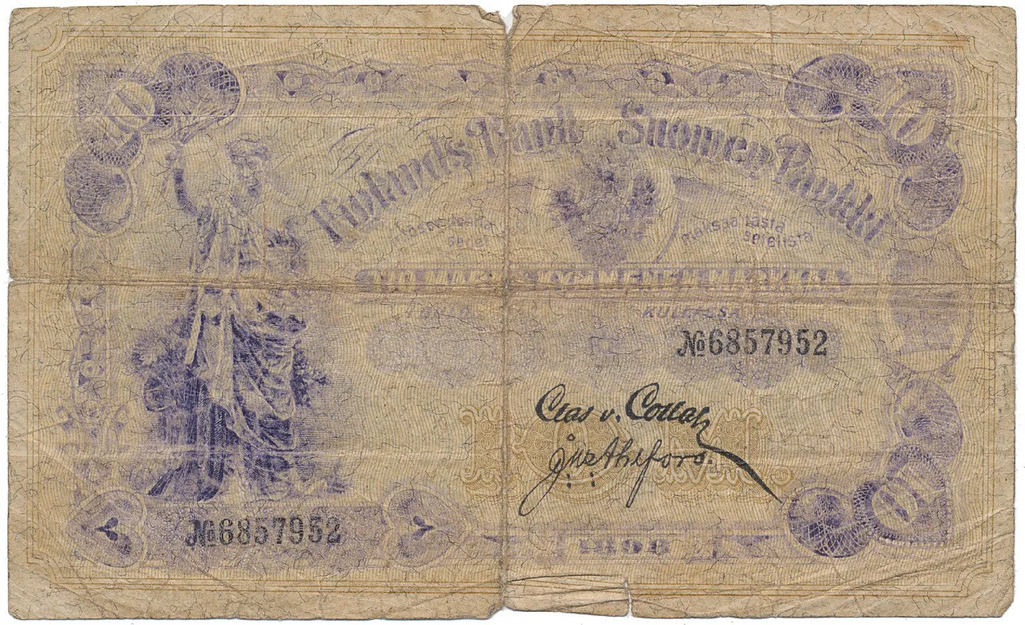 Finsko, 10 Markka 1898, P.3c
