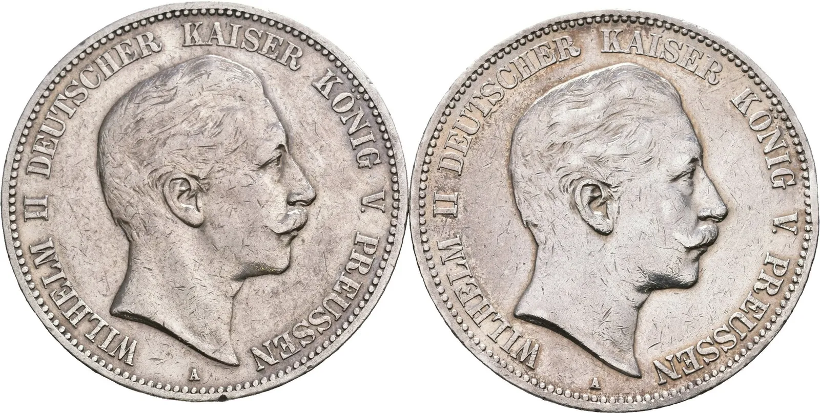 5 Marka 1903 A, 1904 A, J.104, patina, rysky a hranky_2 ks — 1