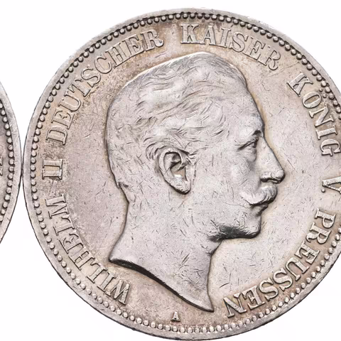 5 Marka 1903 A, 1904 A, J.104, patina, rysky a hranky_2 ks