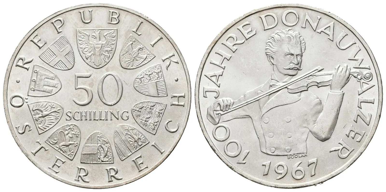 Rakousko, 50 Schilling 1967 - Valčík