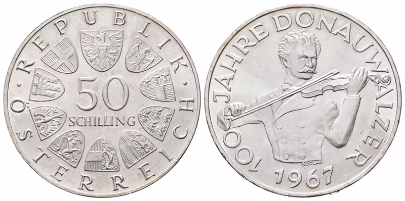 Rakousko, 50 Schilling 1967 - Valčík