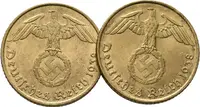 III. říše, 5 Pfennig 1938 A, lot - fotografie 2