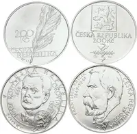 200 Kč 2003 - Jaroslav Vrchlický, Josef Thomayer, František Křižík, Svaz lyžařů v Čechách, — 2