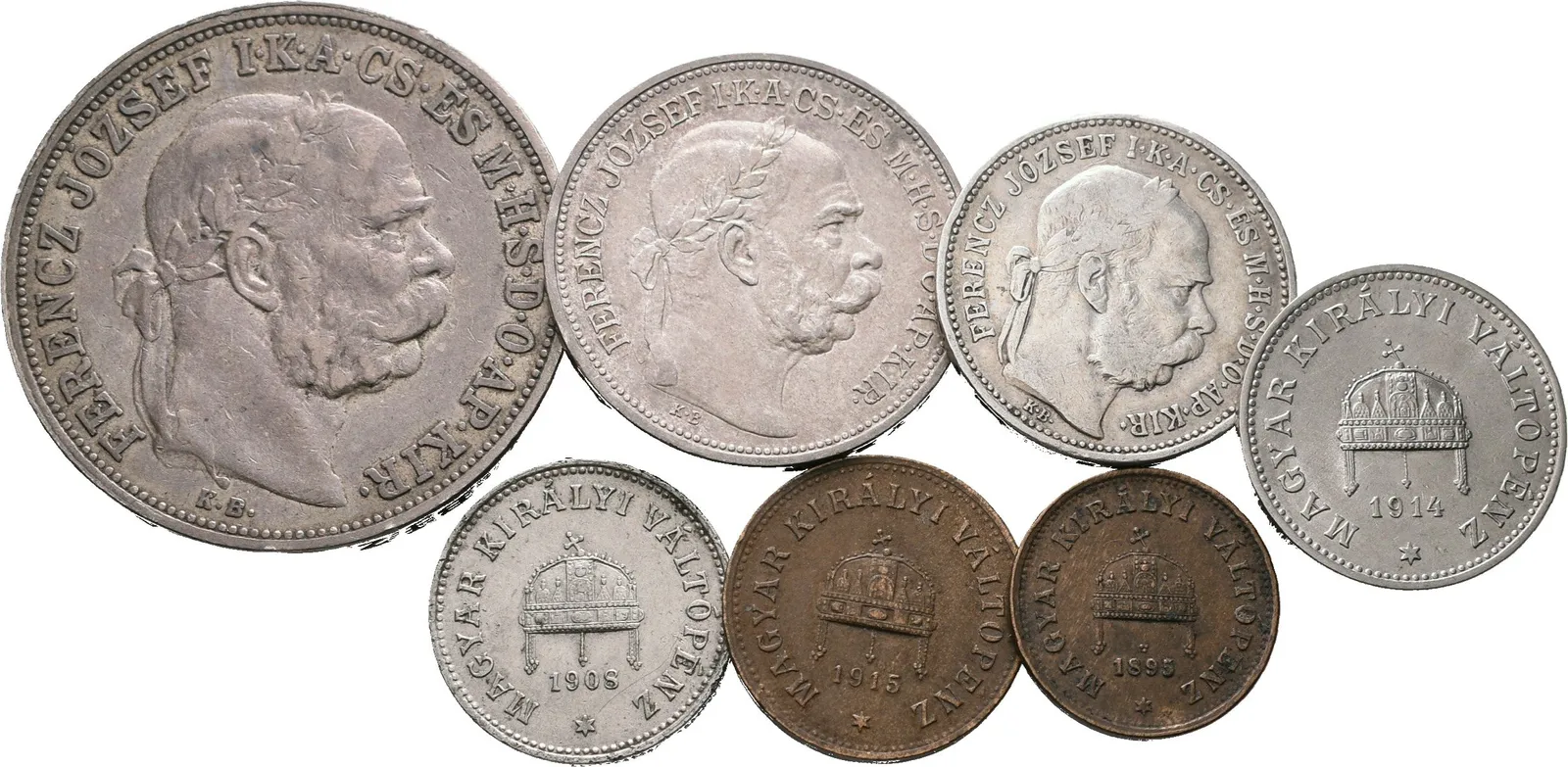 Soubor mincí 1 Fillér až 5 Koruna KB