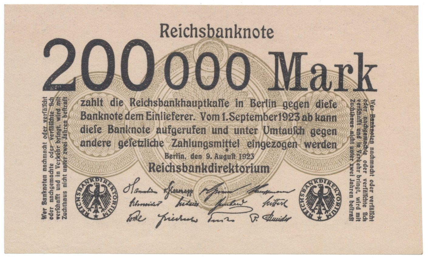 Německo, 200 000 Mark 1923, Ro.99b