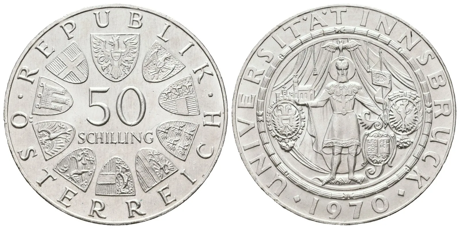 Rakousko, 50 Schilling 1970 - Univerzita Innsbruck