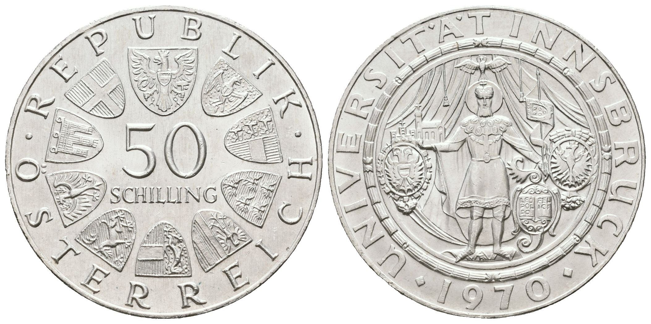Rakousko, 50 Schilling 1970 - Univerzita Innsbruck