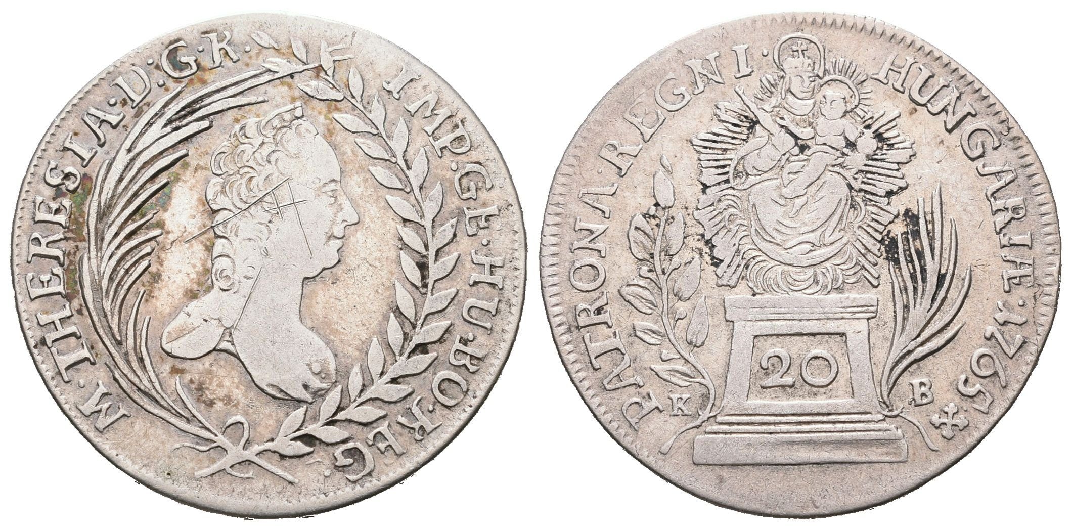 Marie Terezie, 20 Krejcar 1765 KB