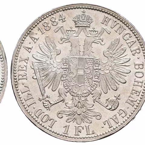 Zlatník 1884, luxusní zachovalost, ražební lesk, patina, nep. hr.