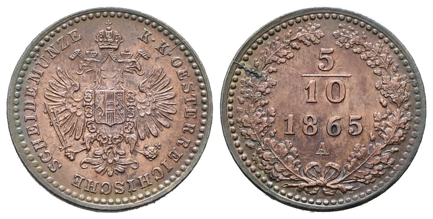 Rakouská a spolková měna, 1857 - 1892 — 1