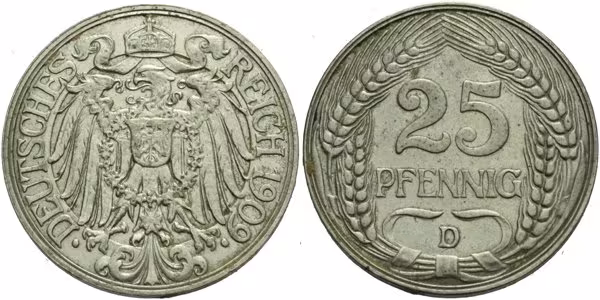 25 Pfennig 1909 D