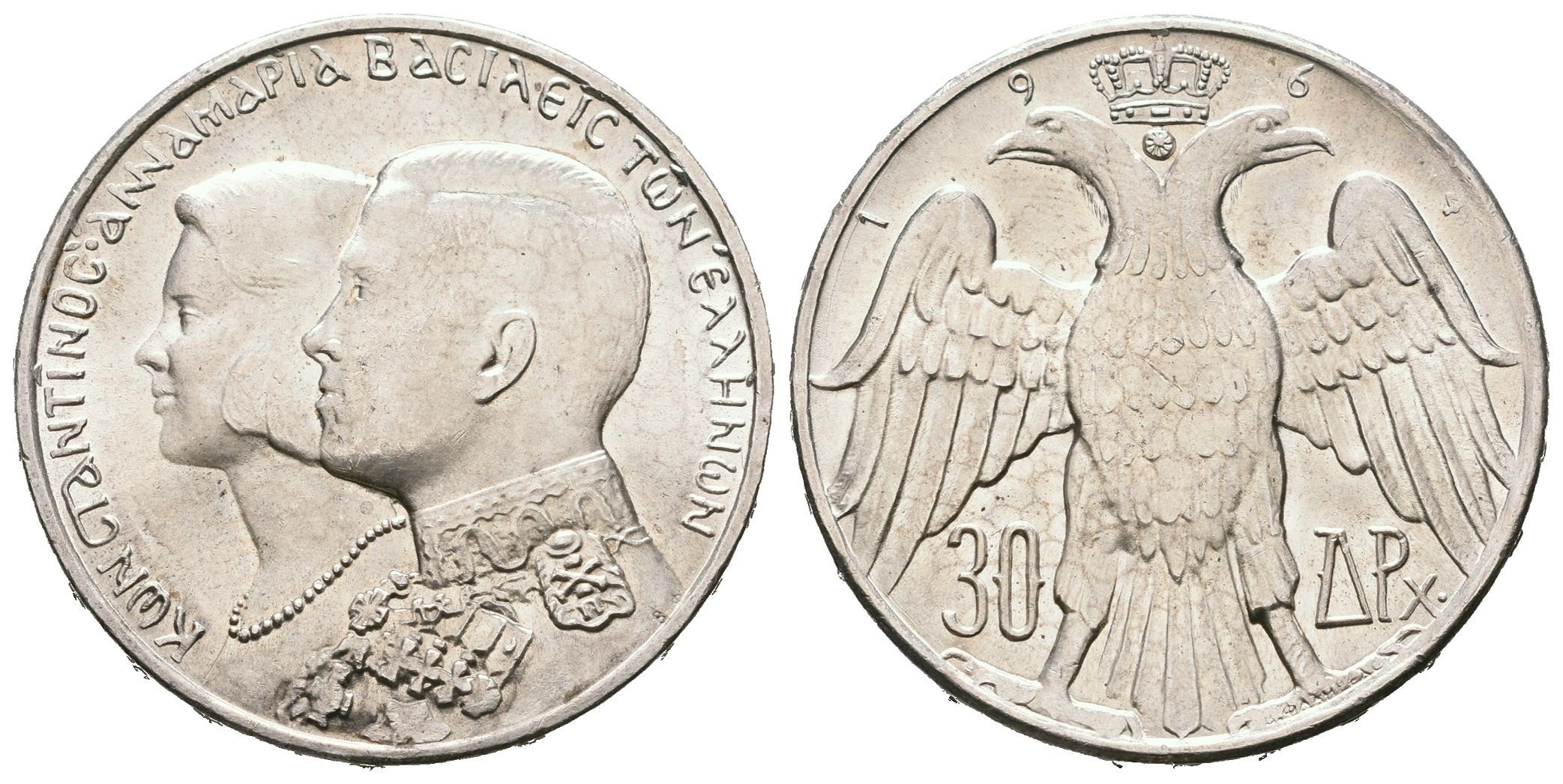 Řecko, 30 Drachma 1964