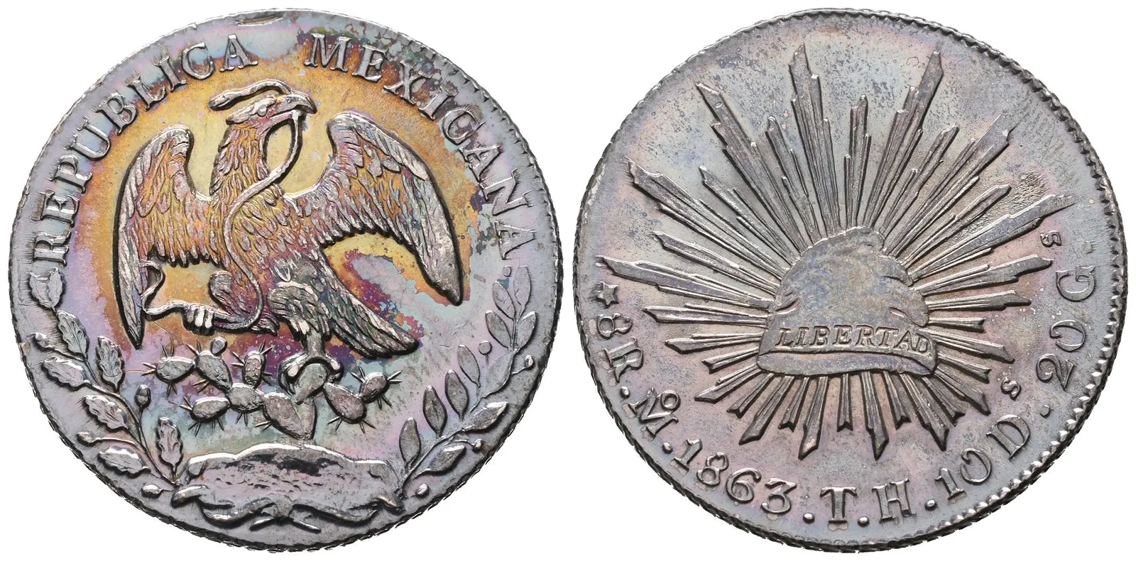 Mexiko, 8 Real 1863 Mo-TH
