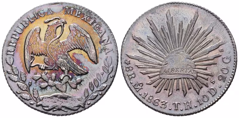 Mexiko, 8 Real 1863 Mo-TH