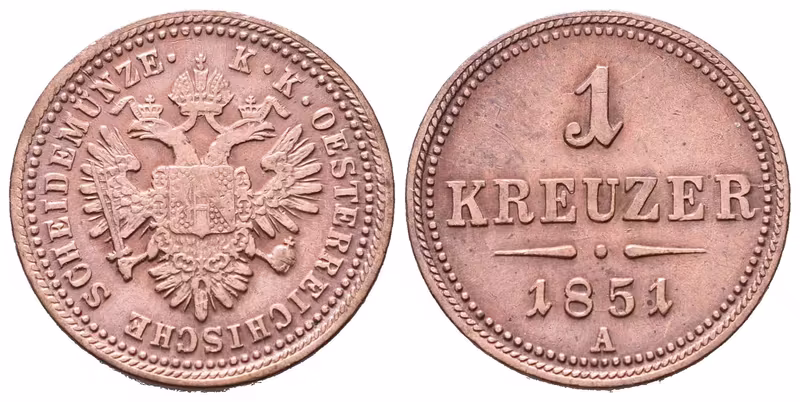 1 Krejcar 1851 A