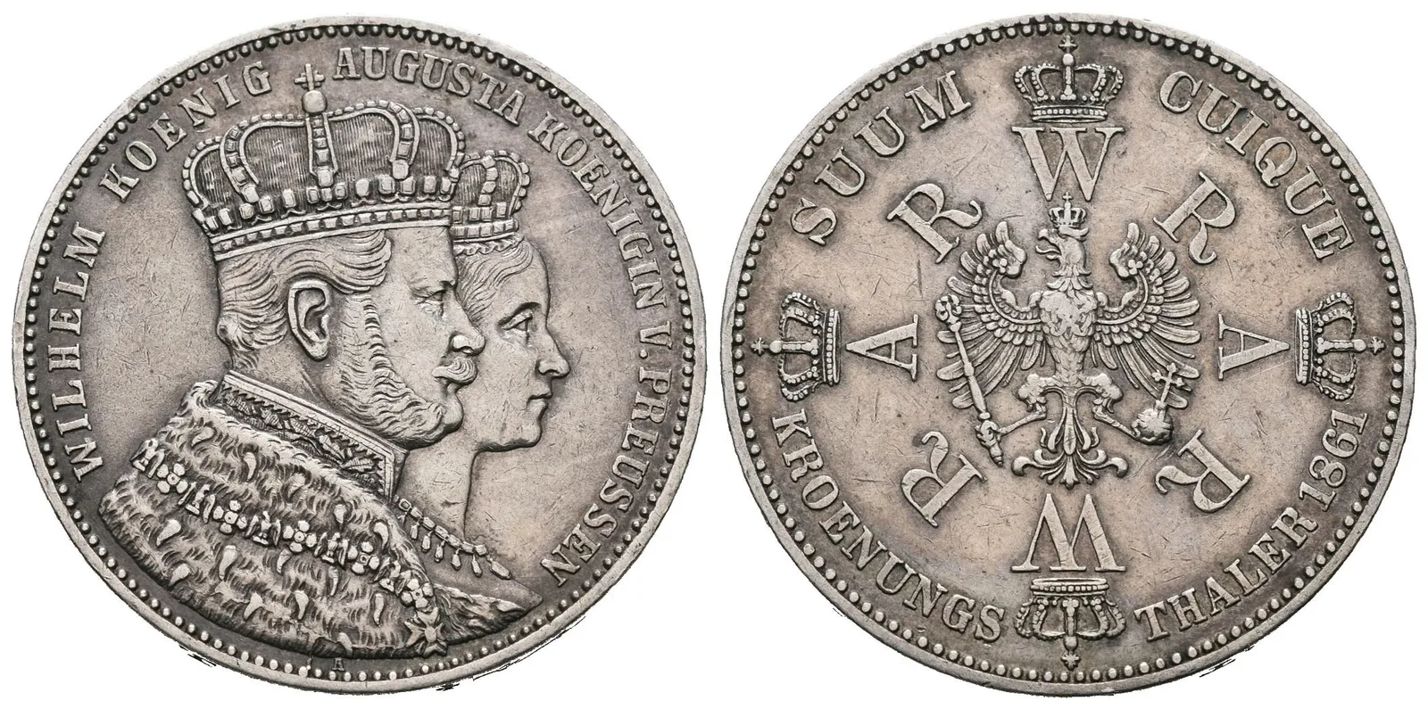 Prusko, Tolar 1861 A - Na korunovaci