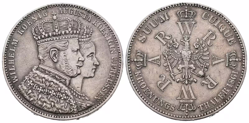 Prusko, Tolar 1861 A - Na korunovaci