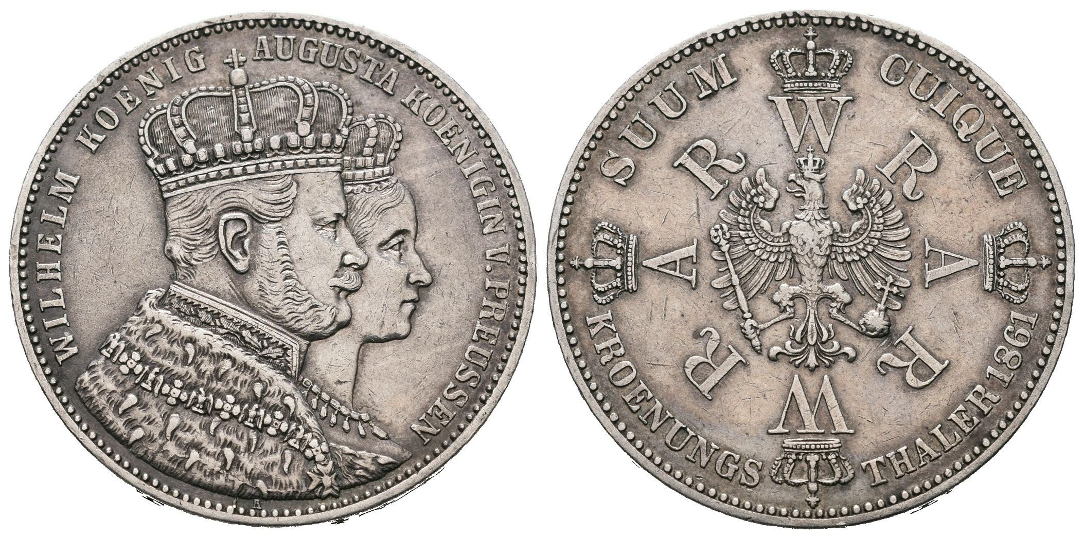 Prusko, Tolar 1861 A - Na korunovaci