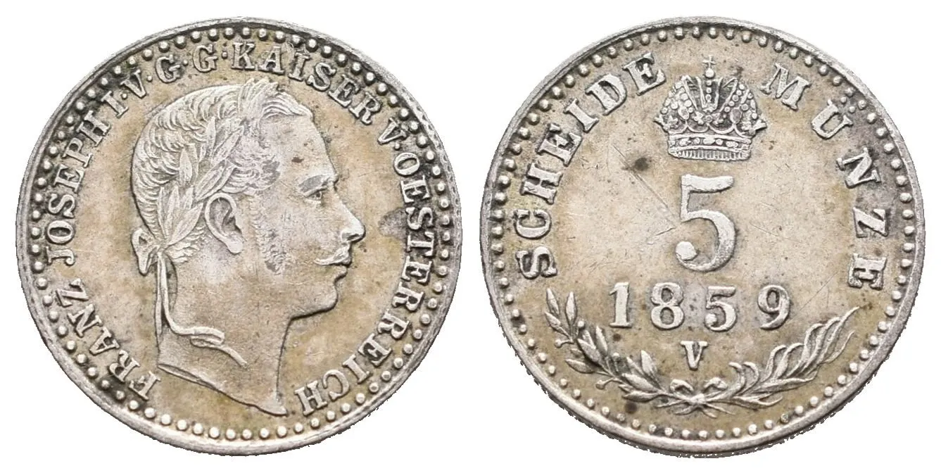 5 Krejcar 1859 V