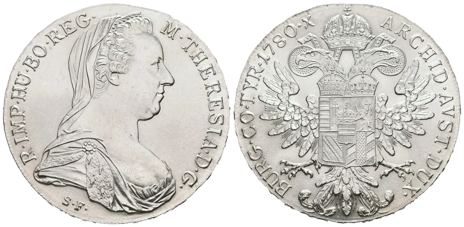 Tolar 1780 SF, novoražba, ražební lesk, nep. rysky — 1