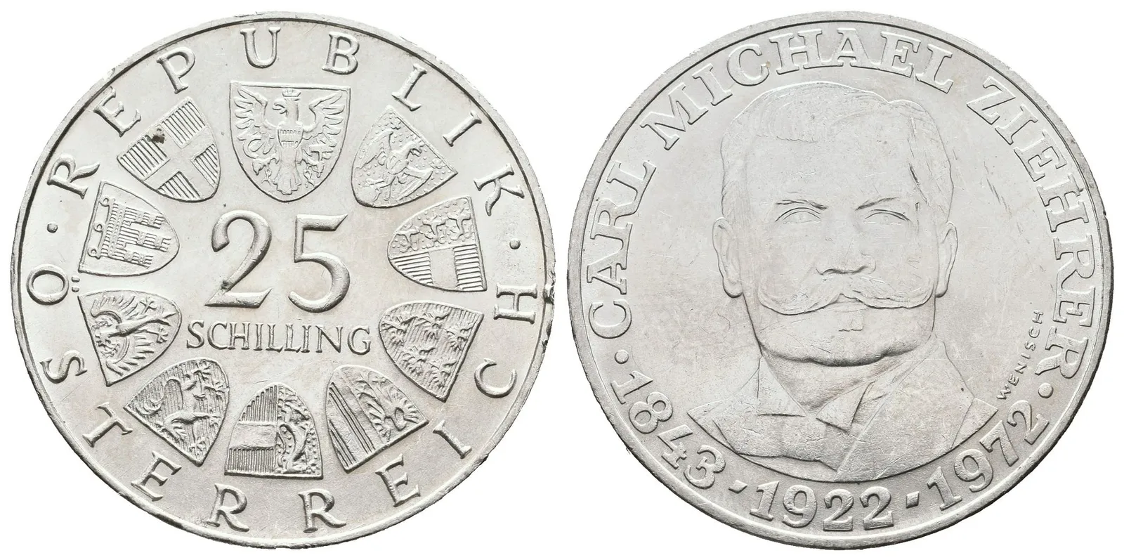 Rakousko, 25 Schilling 1972 - Ziehrer