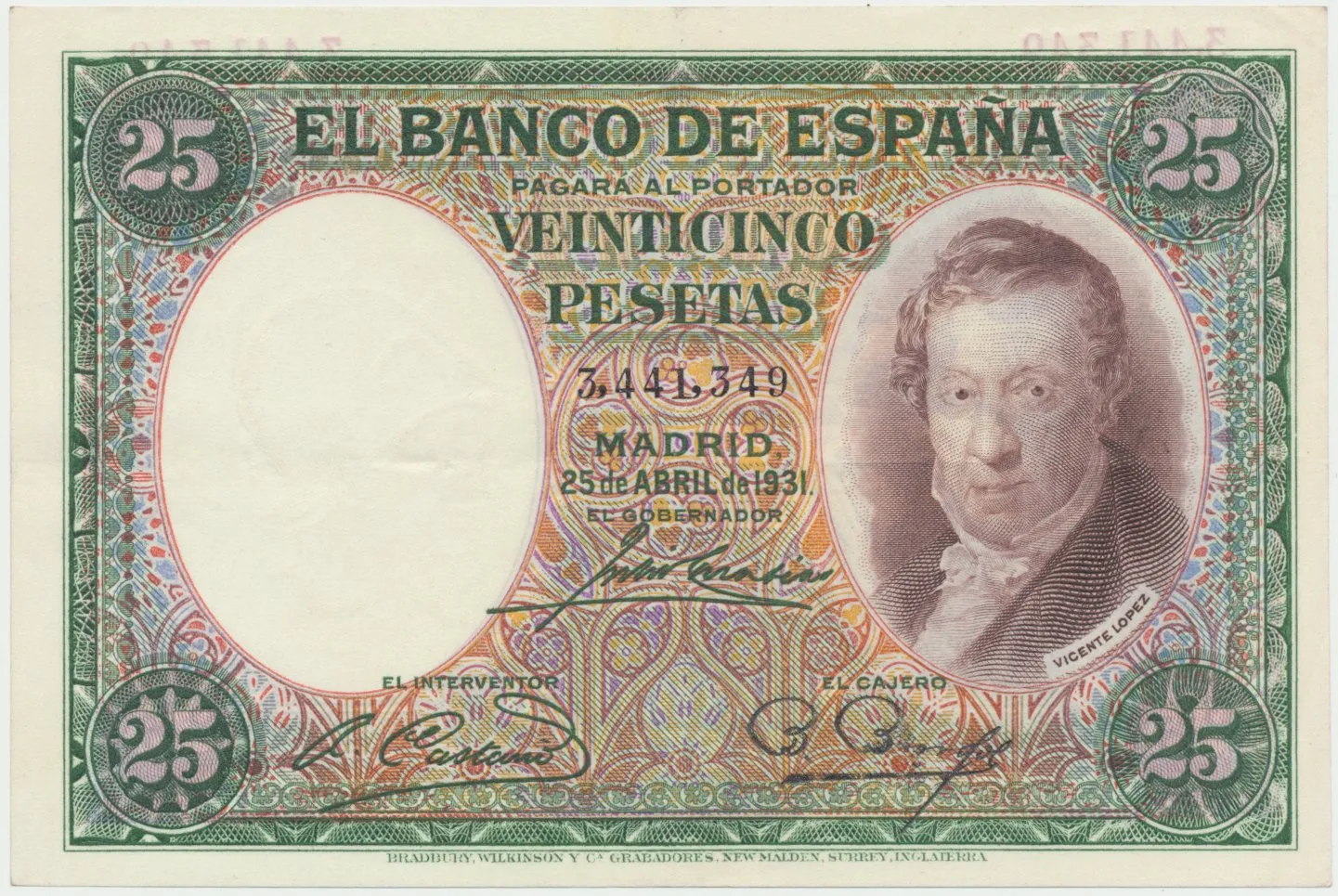 Španělsko, 25 Pesetas 1931, P.81