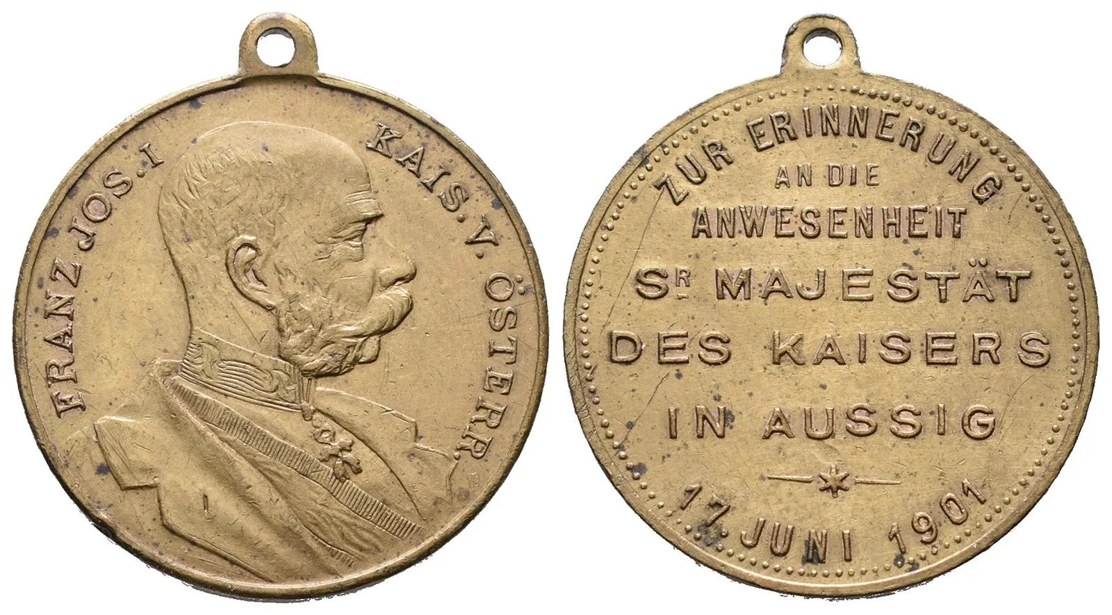 František Josef I., medaile na návštěvu a přítomnost císaře — 1