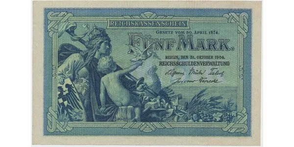 Německo, 5 Mark 1904, Ro.22a