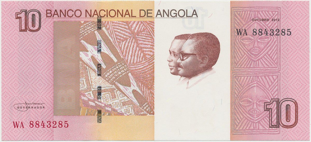 Angola, 10 Kwanzas 2012, P.151Ba