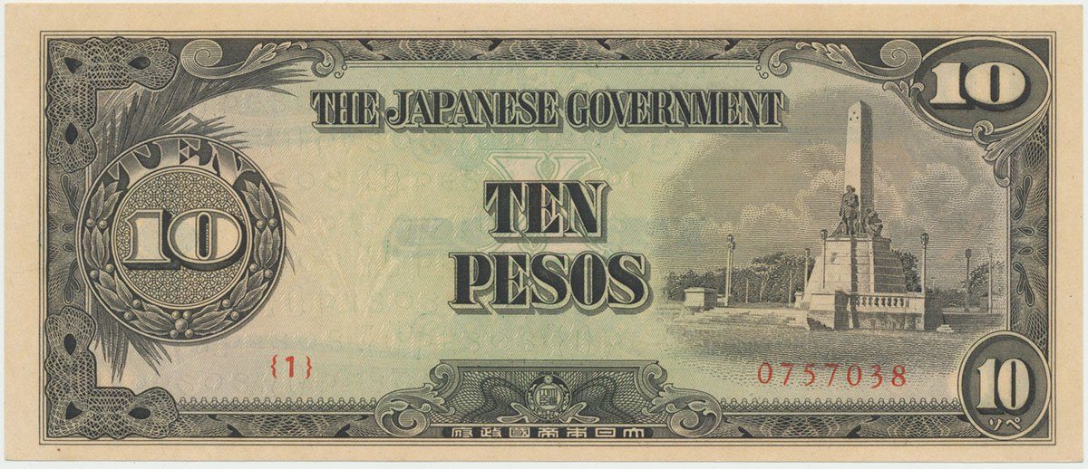 Filipíny - japonská okupace, 10 Pesos (1943), P.111a