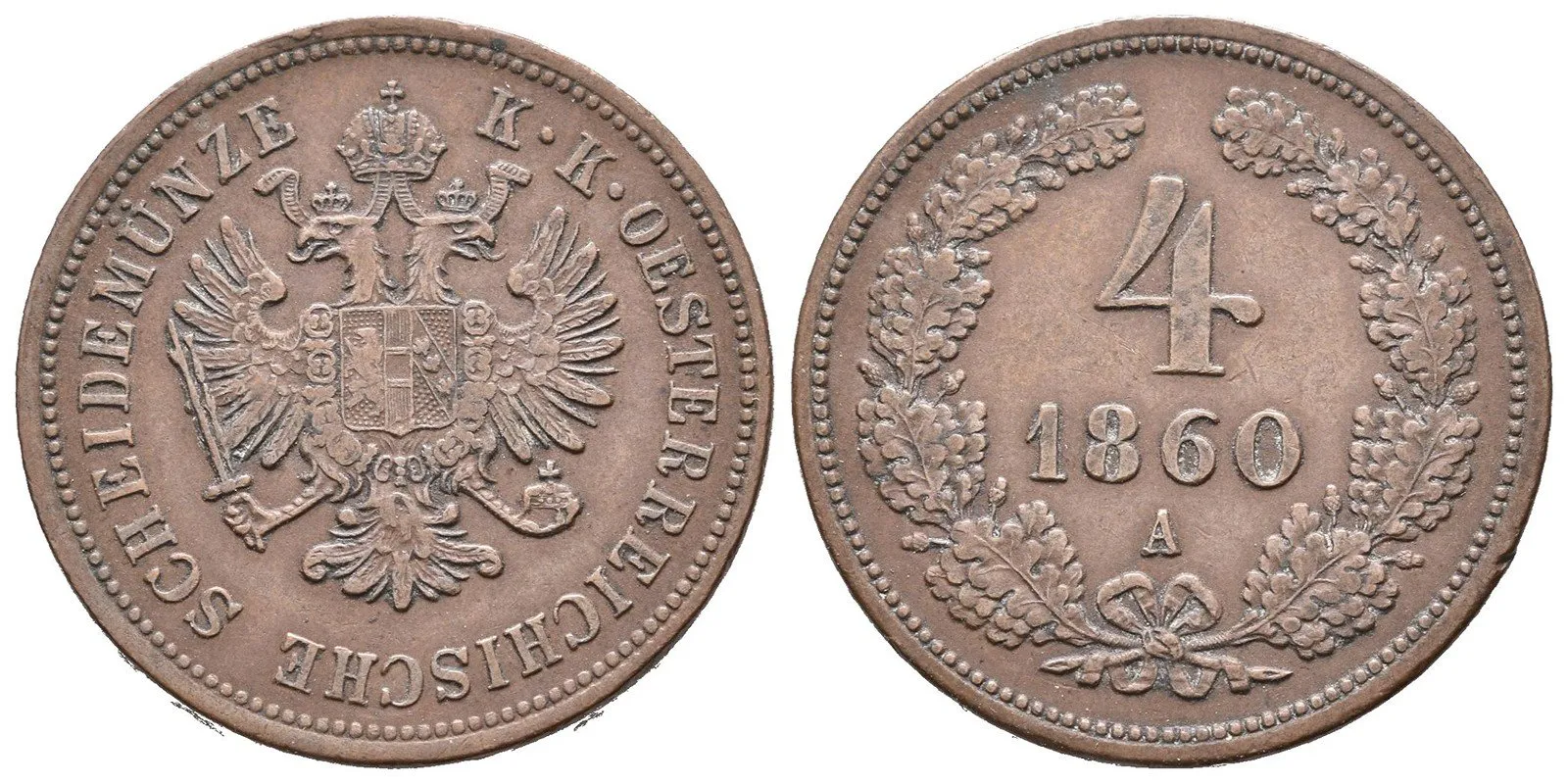 Rakouská a spolková měna, 1857 - 1892 — 1