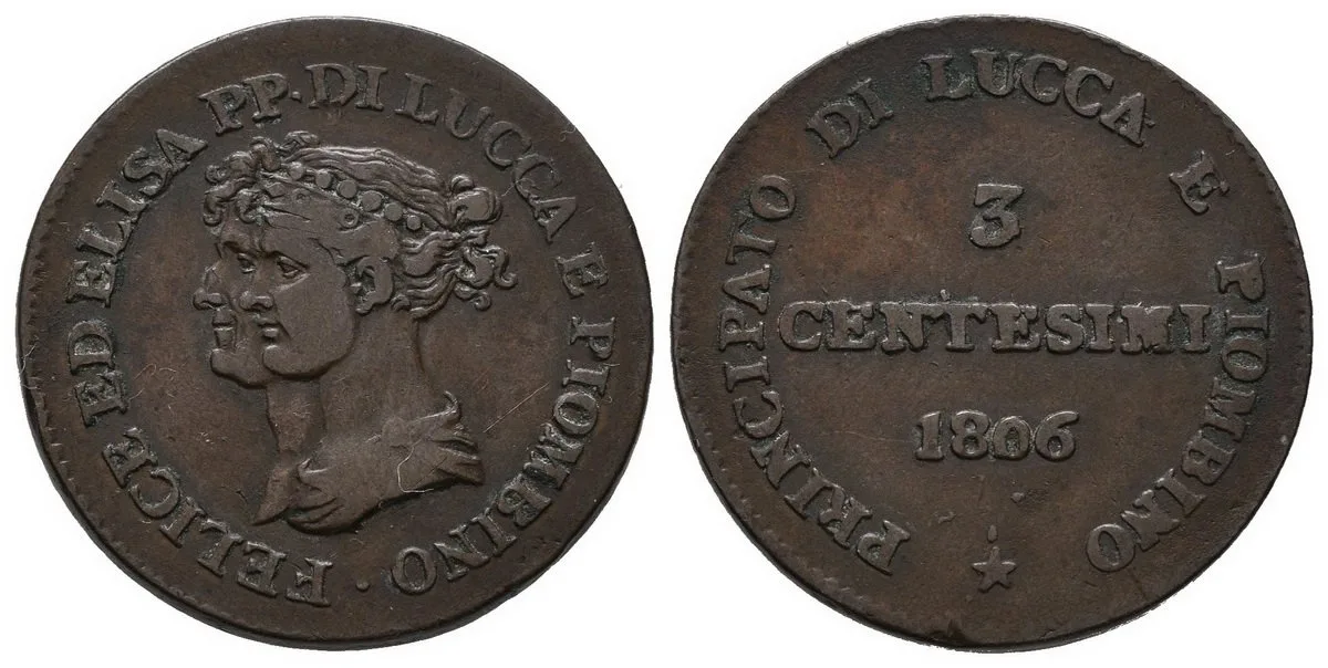 Itálie - Lucca, Felix a Elisa Bonapa, 1805 - 1814 — 1