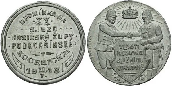 Kocenice - Upomínka na XX. sjezd hasičské župy Podkokšínské