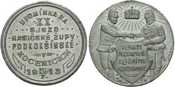 Kocenice - Upomínka na XX. sjezd hasičské župy Podkokšínské