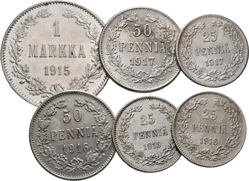 Ražby pro Finsko, Mikuláš II., 1894 - 1917 — 1