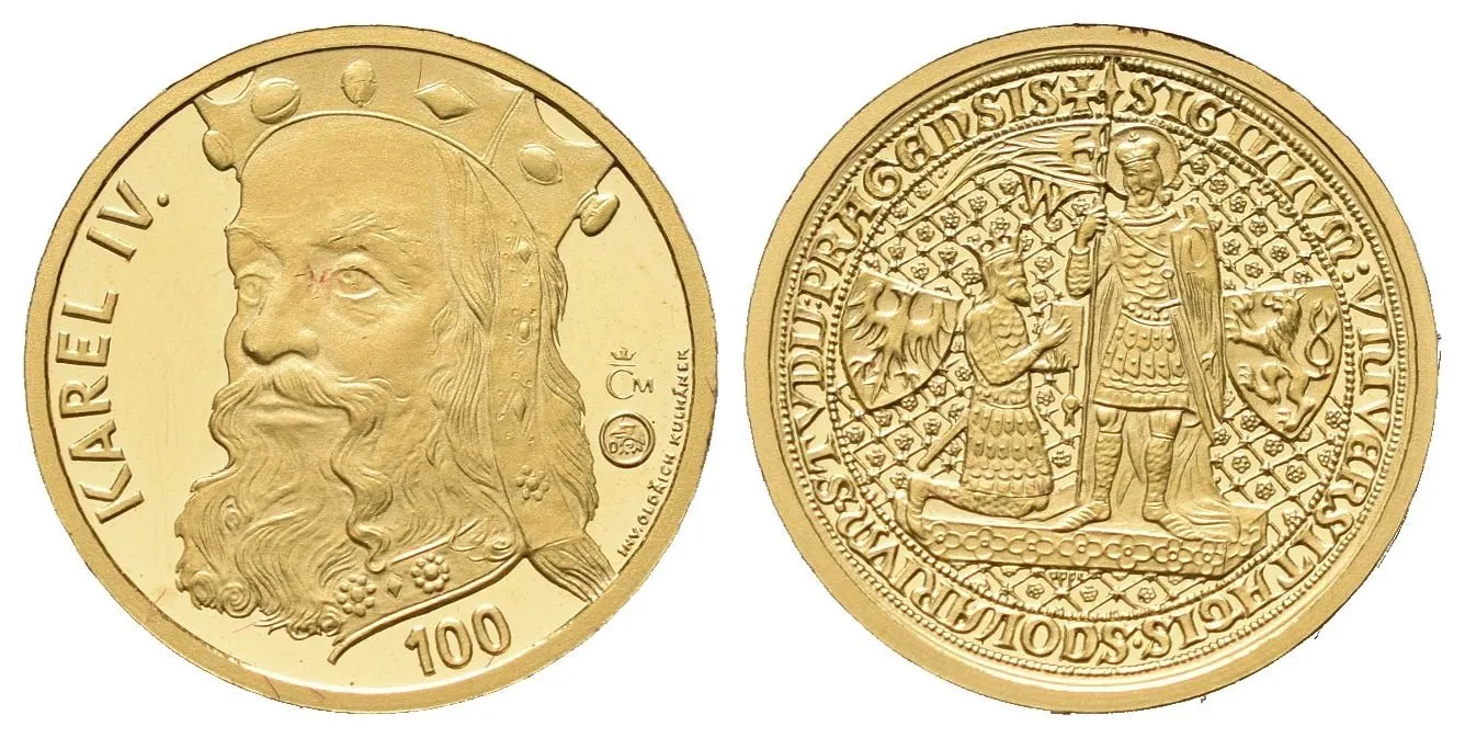 Medaile 2015 - Karel IV. - Motiv bankovky 100 Kč
