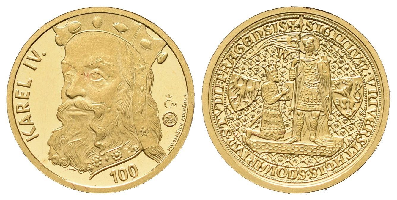 Medaile 2015 - Karel IV. - Motiv bankovky 100 Kč