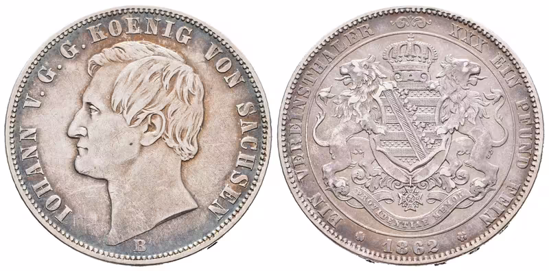 Sasko, Tolar 1862