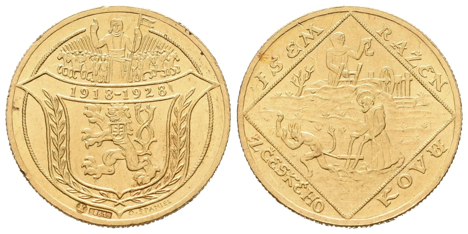 Dvoudukátová medaile 1928 - 10 let Československé republiky