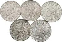 100 Kčs 1948 - Univerzita Karlova, pěkné zachovalosti, patina_5 ks — 2
