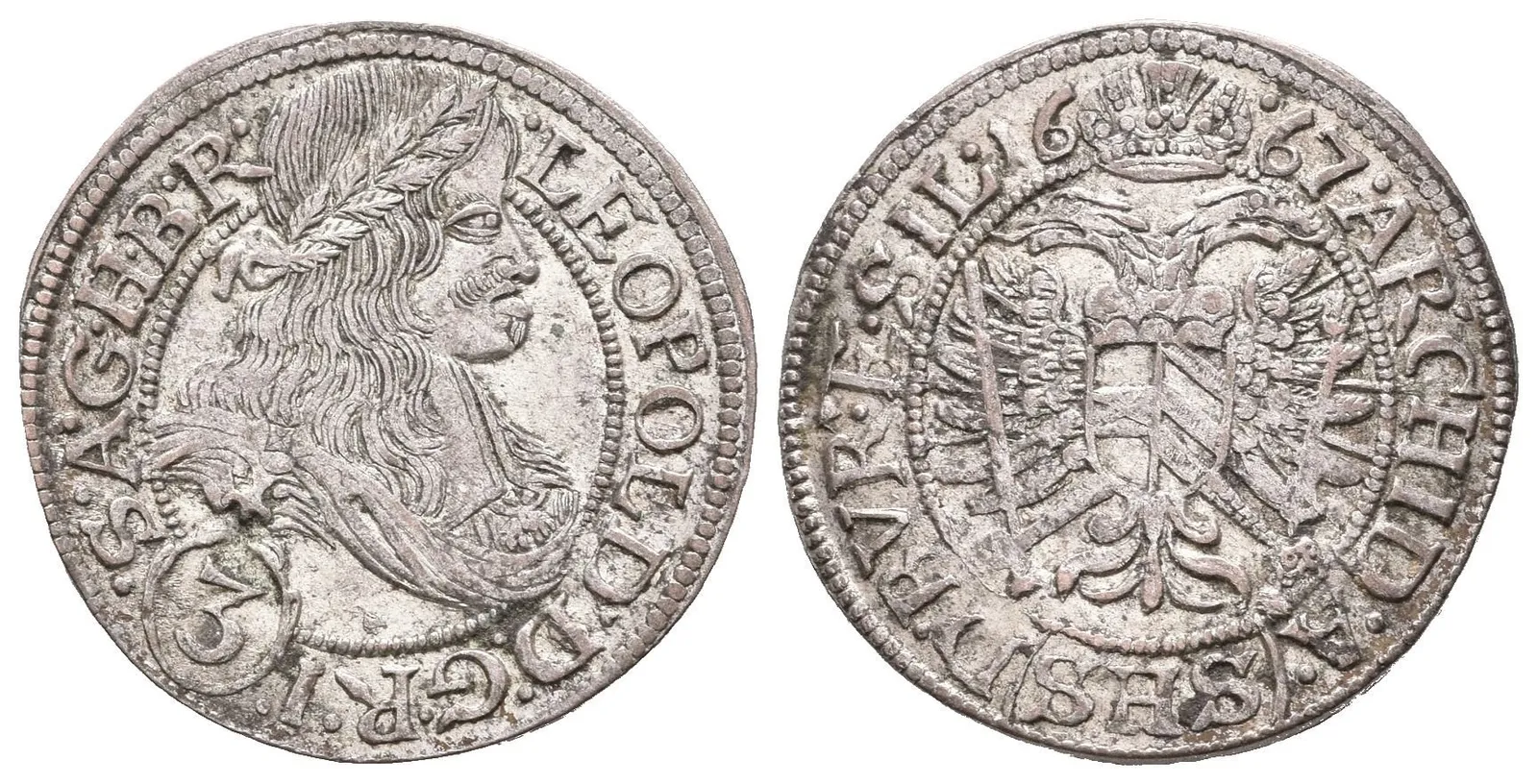 3 Krejcar 1667 SHS, Vratislav-Hammerschmidt, Hal.1620, pěkná zachovalost, — 1