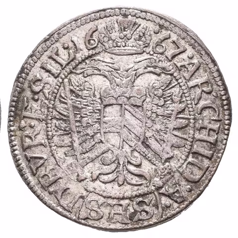 3 Krejcar 1667 SHS, Vratislav-Hammerschmidt, Hal.1620, pěkná zachovalost,