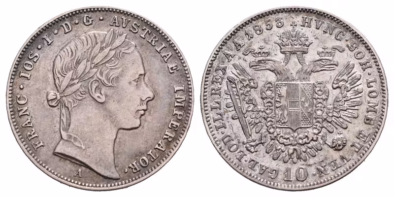 10 Krejcar 1853 A