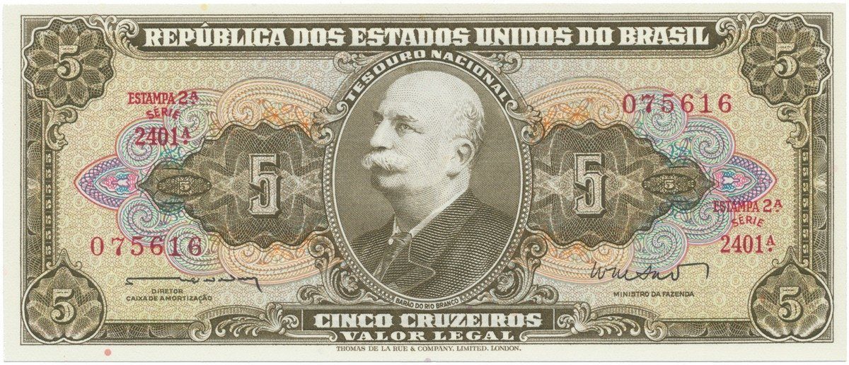 Brazílie, 5 Cruzeiros (1962), P.176a